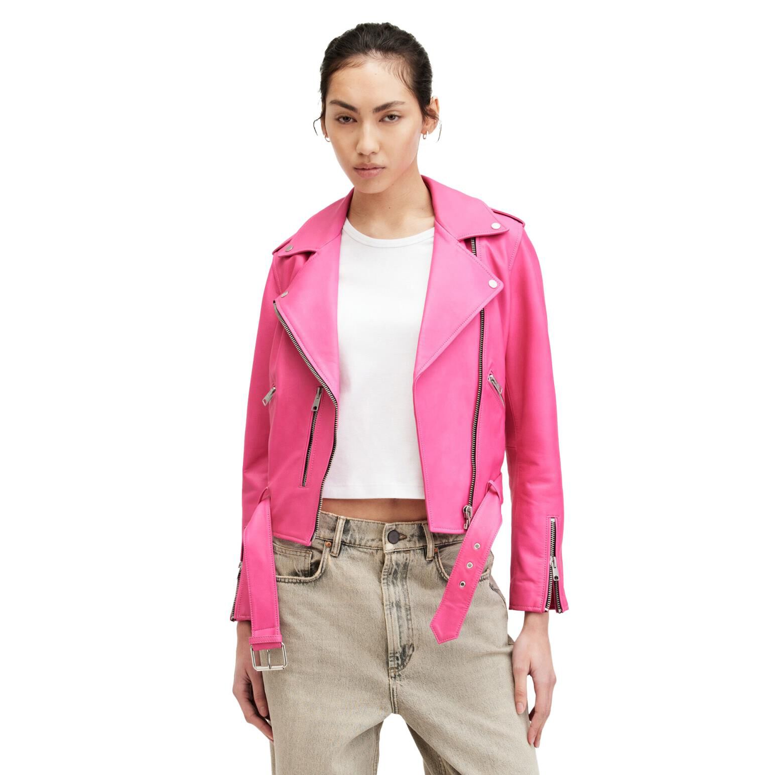 AllSaints Balfern Leather Biker Jacket Ballantynes Department Store